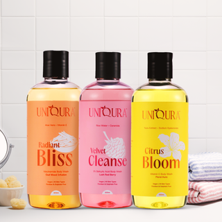 Super Saver Pack: 1% Salicylic Acid, Vitamin C and Niacinamide Body Wash (Free Loofah)